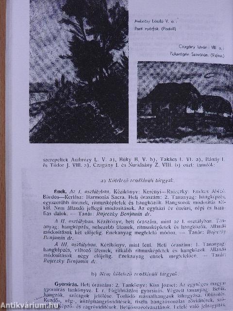 A Ciszterci Rend budapesti Szent Imre-Gimnáziumának évkönyve az 1942-43. iskolai évről/Az 1943-44. iskolai évről/Az 1946-47. iskolai évről