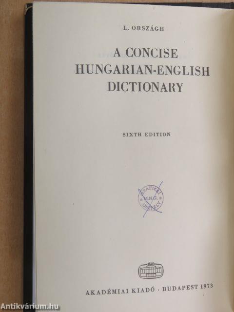Magyar-angol kéziszótár