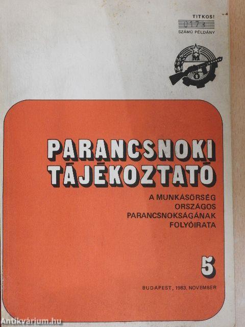 Parancsnoki tájékoztató 1983. november