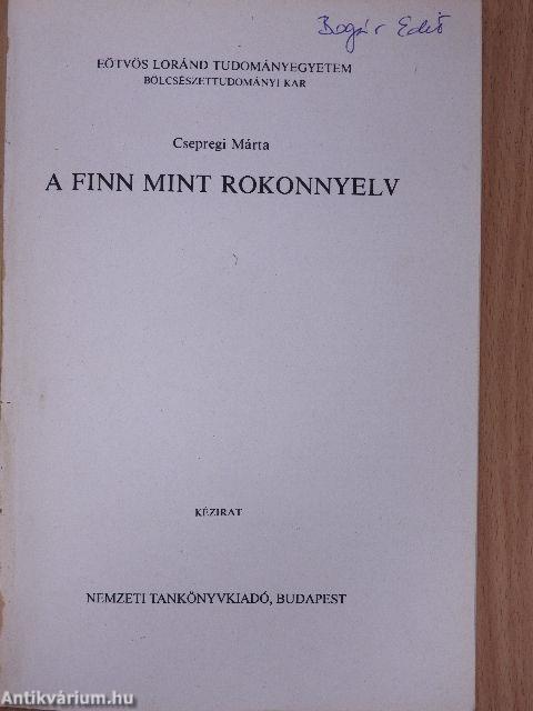 A finn mint rokonnyelv