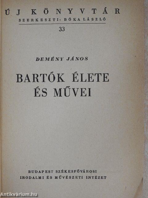 Bartók élete és művei