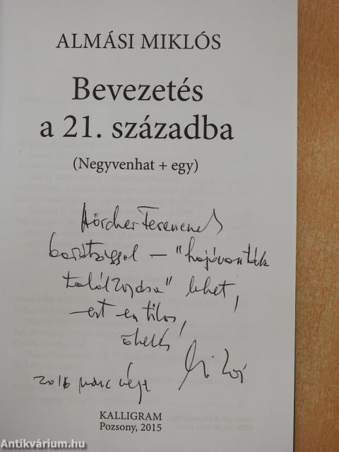 Bevezetés a 21. századba (dedikált példány)