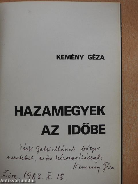 Hazamegyek az időbe (dedikált példány)