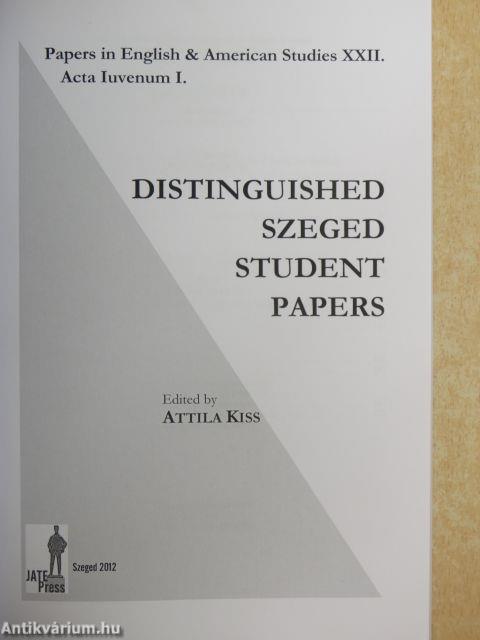 Distinguished Szeged Student Papers