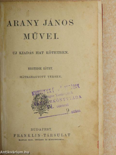 Arany János művei IV.