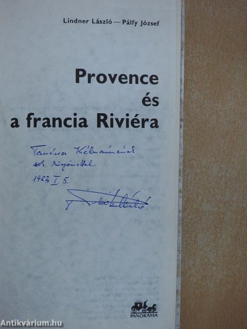 Provence és a francia Riviéra (dedikált példány)