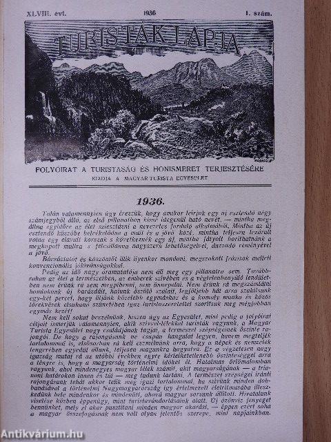 Turisták lapja 1936. január-december/A Magyar Turista Szövetség Hivatalos Értesítője 1936. január-december