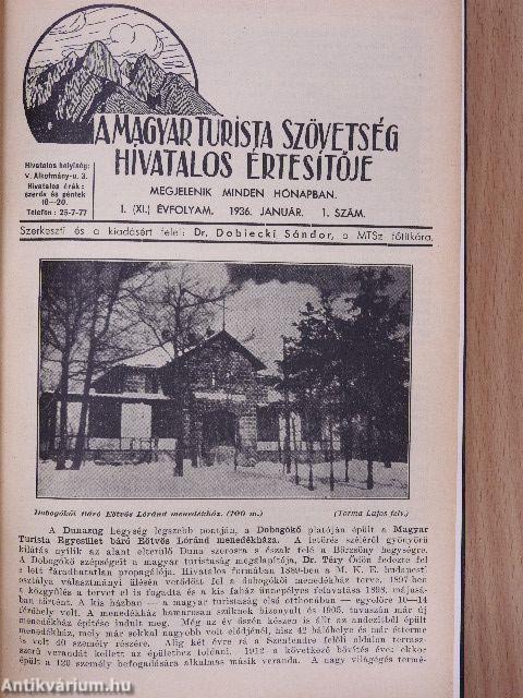 Turisták lapja 1936. január-december/A Magyar Turista Szövetség Hivatalos Értesítője 1936. január-december