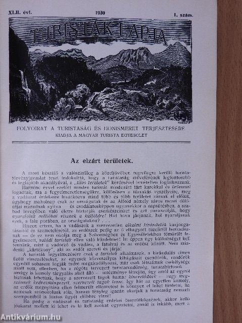 Turisták lapja 1930. január-december/A Magyar Turista Szövetség Hivatalos Értesítője 1931. január-december