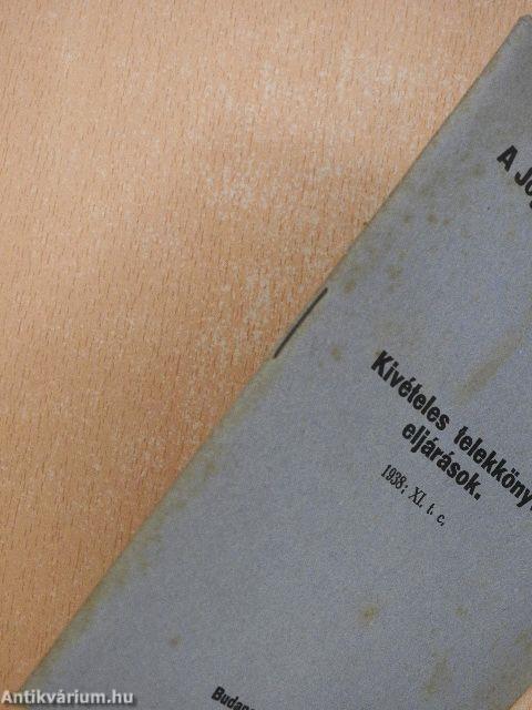 Kivételes telekkönyvi eljárások