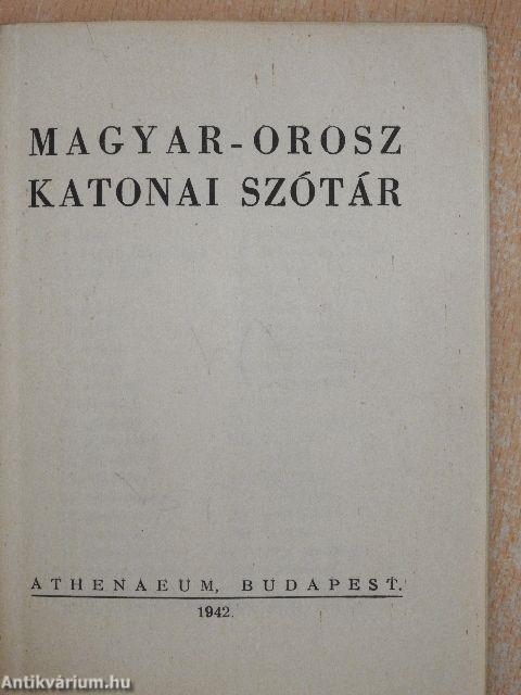 Magyar orosz katonai szótár