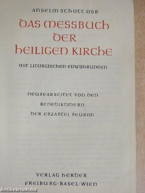 Das Messbuch der heiligen Kirche