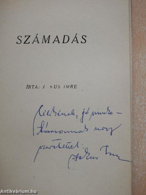 Számadás (dedikált példány)