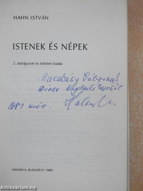 Istenek és népek (dedikált példány)