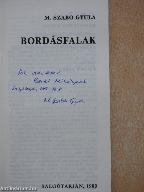 Bordásfalak (dedikált példány)