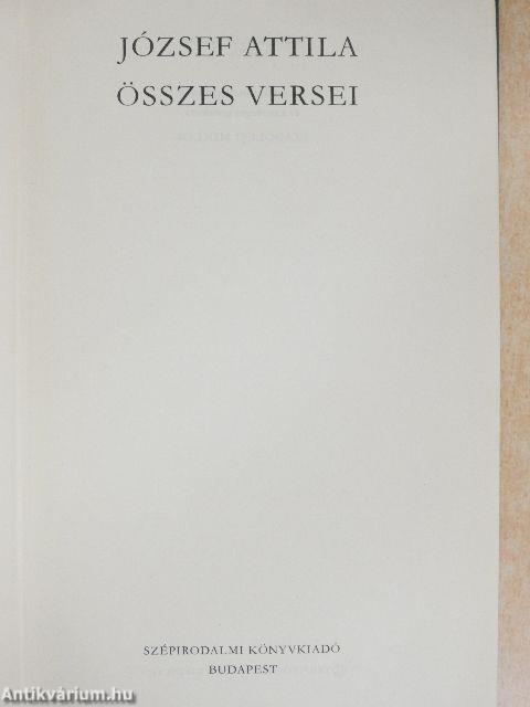 József Attila összes versei