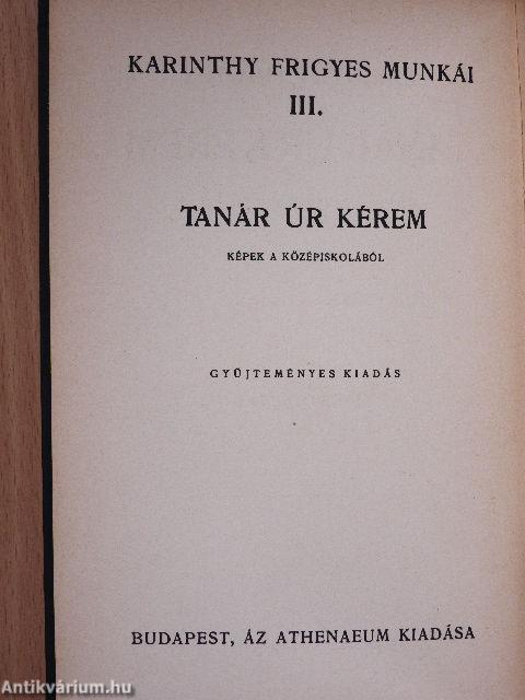 Tanár úr kérem