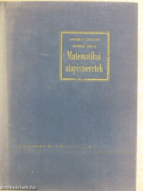 Matematikai alapismeretek