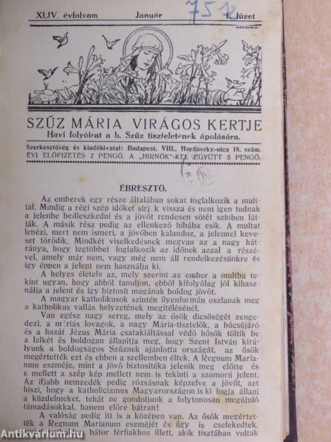 Szűz Mária virágos kertje 1928. (nem teljes évfolyam), 1929. január-december