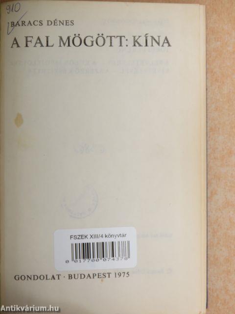 A fal mögött: Kína