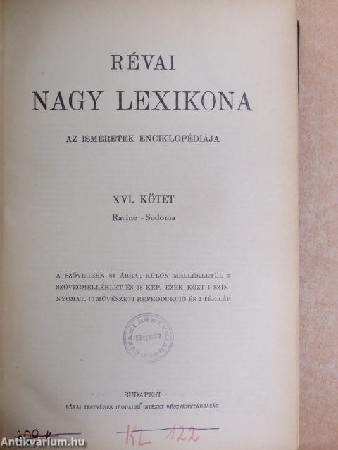 Révai Nagy Lexikona 16. (töredék)