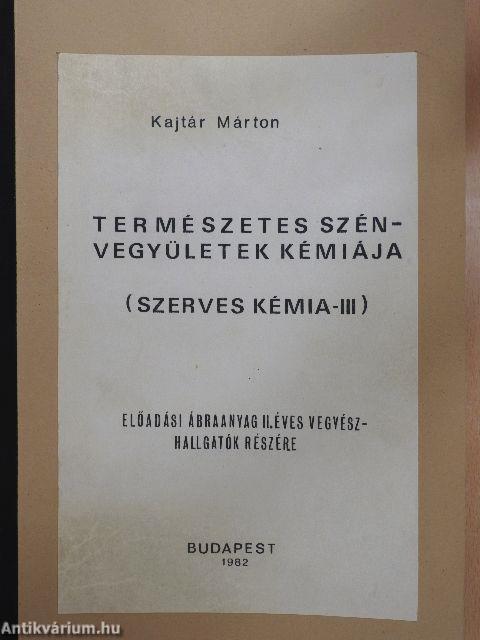 Természetes szénvegyületek kémiája