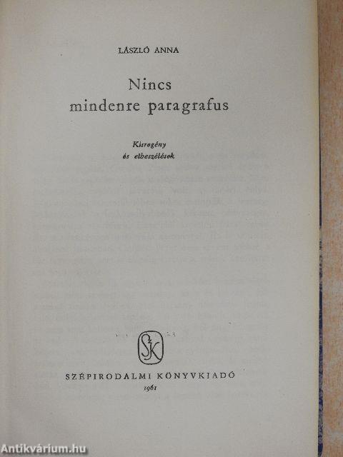 Nincs mindenre paragrafus