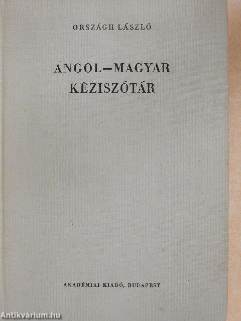 Angol-magyar kéziszótár