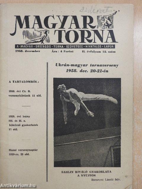 Magyar torna 1958. december