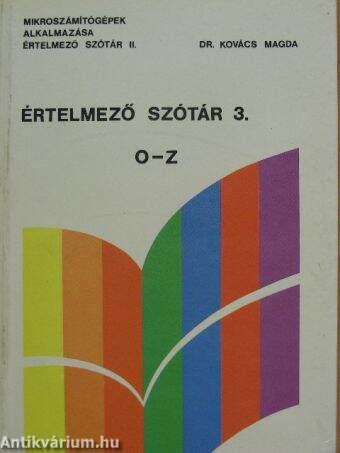 Mikroszámítógépek alkalmazása értelmező szótár 1-3.