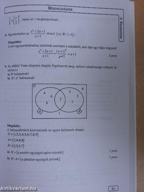 Plusz 15 próbaérettségi matematikából