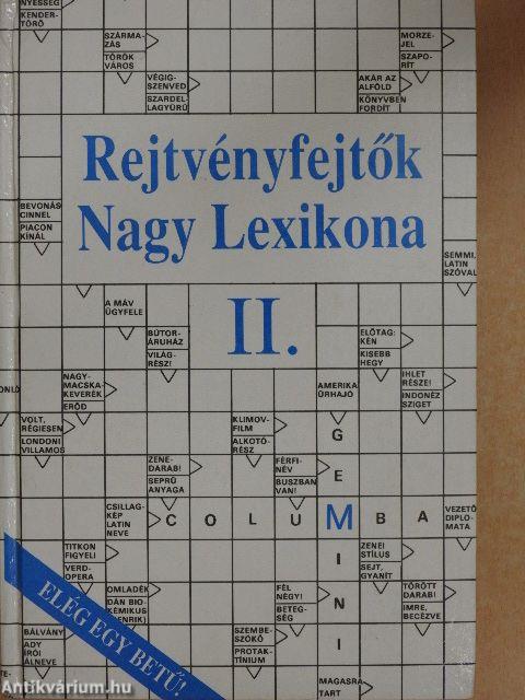 Rejtvényfejtők Nagy Lexikona II.