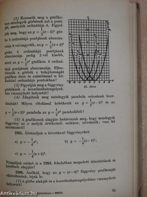 Algebrai feladatok gyűjteménye II.