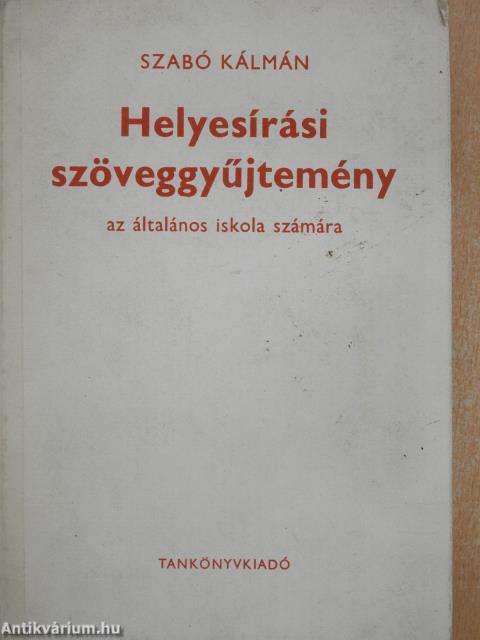 Helyesírási szöveggyűjtemény