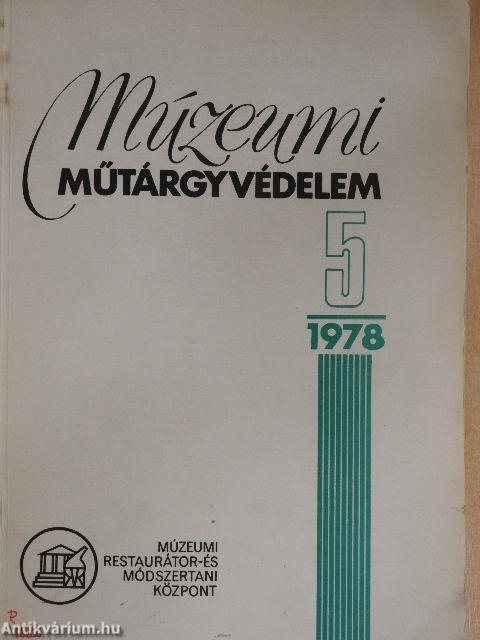 Múzeumi Műtárgyvédelem 1978/5.