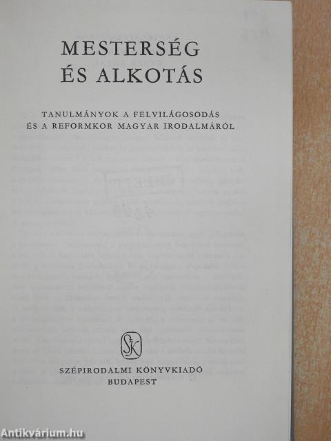 Mesterség és alkotás