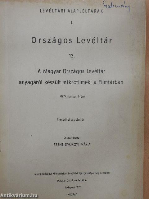 Országos Levéltár 13.