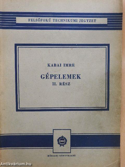 Gépelemek II.