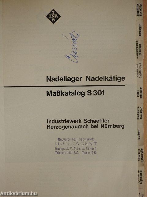 Nadellager Nadelkäfige Maßkatalog S301