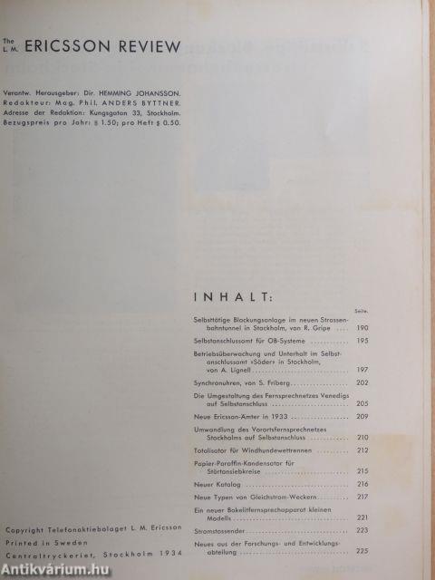 The L. M. Ericsson Review 1933 Nr. 4