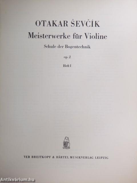 Meisterwerke für Violine Heft I.