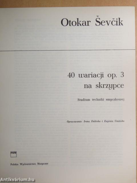 40 wariacji op. 3 na skrzypce