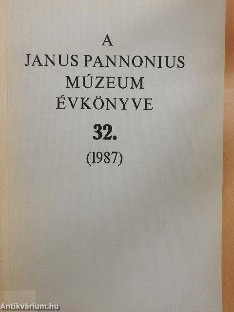 A Janus Pannonius Múzeum évkönyve 1987