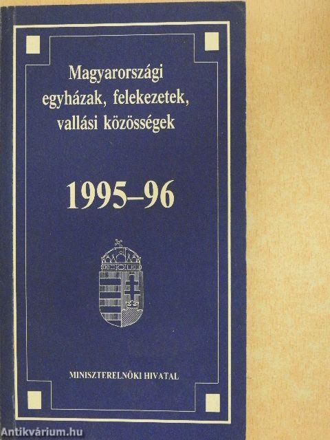 Magyarországi egyházak, felekezetek, vallási közösségek 1995-96