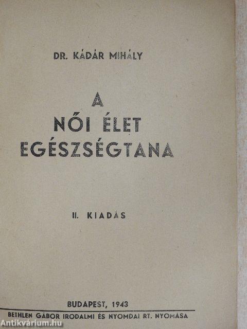 A női élet egészségtana