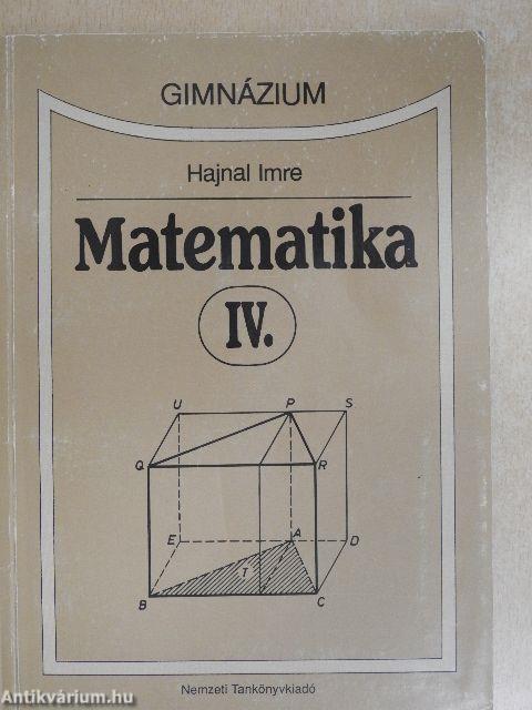 Matematika IV.