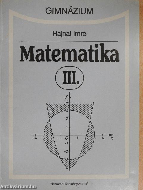 Matematika III.