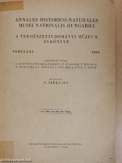 Annales Historico-Naturales Musei Nationalis Hungarici 1969