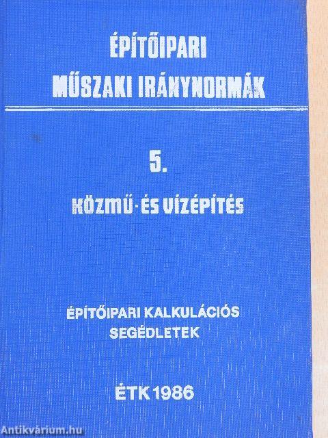 Építőipari műszaki iránynormák 5.