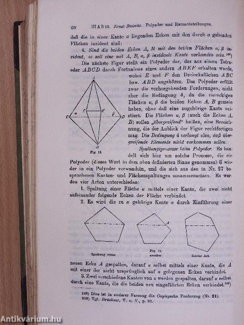 Encyklopädie der Mathematischen Wissenschaften I-VI. (23 kötetben)